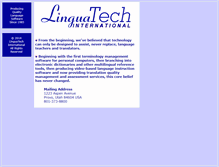 Tablet Screenshot of linguatech.com